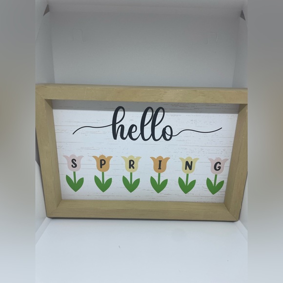 Two-Sided—Set of 3-reversible happy spring/St. Patrick’s Day framed signs.NWT - Picture 3 of 7